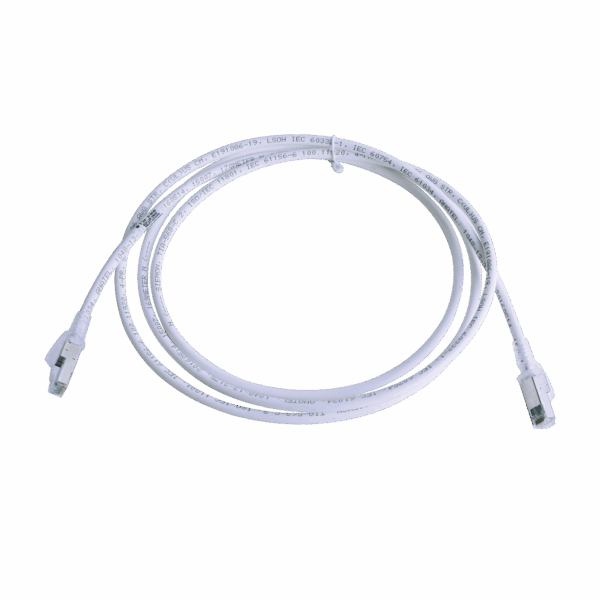 Patch Cord Z-MAX Cat6A S/FTP, CM/LS0H, 7ft, Color Blanco, Versión Bulk (Sin Empaque Individual)