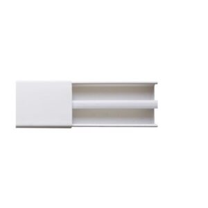 Canaleta blanca dos vías, de PVC auto extinguible,  48 x 16 ...
