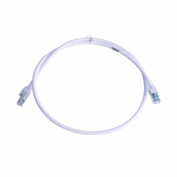 Patch Cord Z-MAX Cat6A S/FTP, CM/LS0H, 3ft, Color Blanco, Versión Bulk (Sin Empaque Individual)