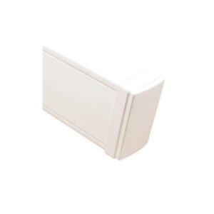 Tapa final en color blanco de PVC auto extinguible,  para ca...