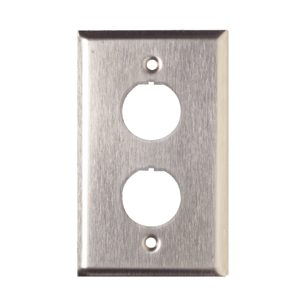 Placa de Pared Reforzada, de Acero Inoxidable, Para Uso Industrial, de 2 Puertos