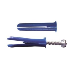 Paquete de 6 taquetes azul 2″ y 6 tornillos 12mm x 2&#...