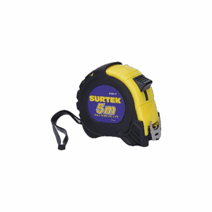 Flexometro anti impacto de 5 metros, cinta ancha con boton de freno.