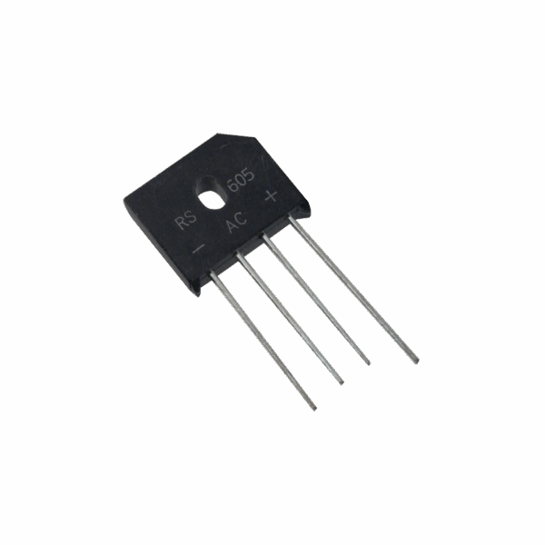 Puente Rectificador en Línea de 6 Amp., 600 PIV, Silicio, 420 RMS.