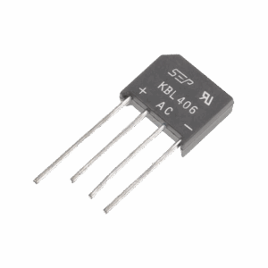 Puente Rectificador de Silicio, 4 Amp. 600 Volt, Fase Sencilla, Encapsulado KBL.