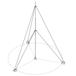 Kit con Mástil Telescópico de 6 m con Accesorios de Instalación (No incluye retenida).