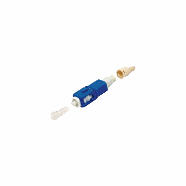Conector de Fibra Óptica pre-pulido LightBow SC/UPC Simplex, Monomodo OS1/OS2, re-terminable, Color Azul