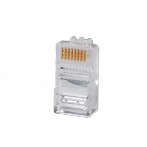 Plug RJ45 Cat5e, Para Cable UTP Calibre 22 a 26 AWG, Chapado...