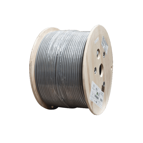 Bobina de Cable Blindado F/UTP de 4 Pares, Z-MAX, Cat6A, Soporte de Aplicaciones 10GBase-T, CM, Color Gris, 305m