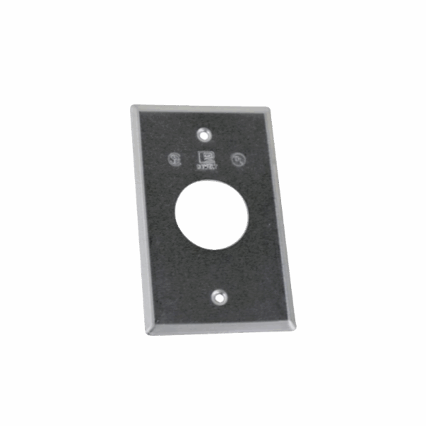 Tapa rectangular aluminio para contacto de 35.2 mm, tipo RR a prueba de intemperie.