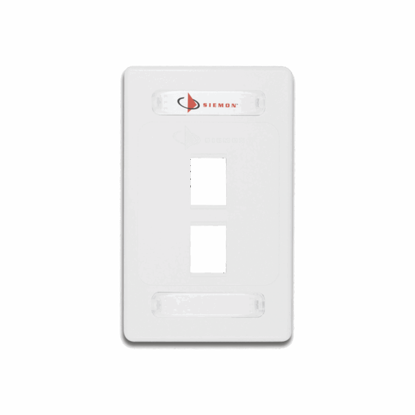 Placa de Pared Modular 10G MAX de 2 Salidas, Color Blanco