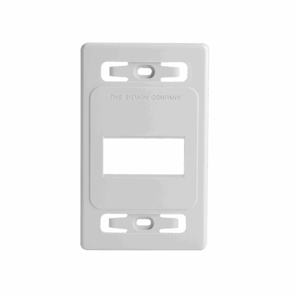 Placa de pared modular MAX, de 3 salidas, color blanco, version bulk (Sin Empaque Individual)