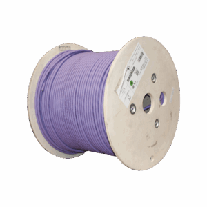Bobina de Cable Blindado S/FTP de 4 pares, Cat7A, Inmune a Ruido e Interferencias, LS0H (Bajo humo, Cero Halógenos), Color Violeta, 305 m