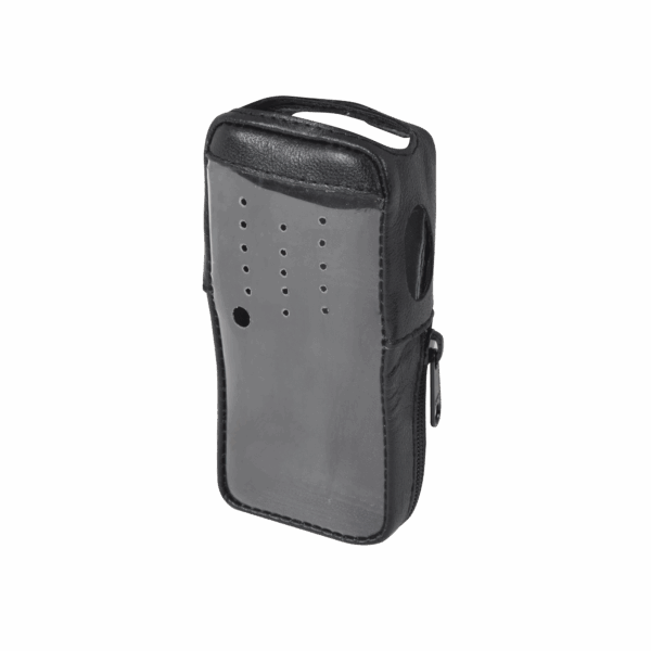 Funda de Piel Reforzada, Versión 2 de Fácil Acceso y Cubierta Frontal de Plástico Transparente para los Radios TK-2000KV2, TK-3000KV2