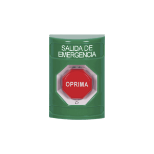 Botón de Salida de Emergencia , Texto en Español,  Acción Ma...