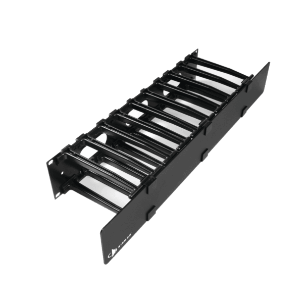 Organizador de Cable Horizontal RouteIT, Sencillo, Para Rack de 19in, 6in de profundidad, 2UR