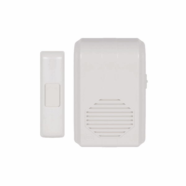 Timbre Inalámbrico Para Puerta Con 10 Tonos, Hasta 150m Linea de Vista, Con Receptor Inalámbrico Incluido, 110Vca