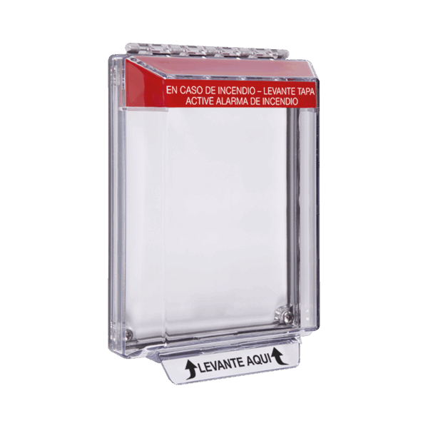 Cubierta Universal Transparente, de Bajo Perfil, Texto de Incendio en Español, Notificación Audible y Visible