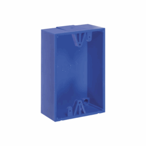 Caja trasera de montaje color azul para estaciones de parada...