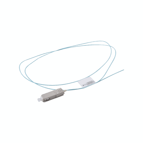 Pigtail de Fibra Óptica SC Simplex, Multimodo OM3 XGLO 50/125, OFNR, Color Aqua, 1 Metro