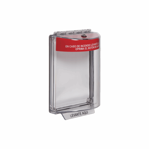 Cubierta Transparente Serie Universal Stopper®, Texto De Incendio En Español