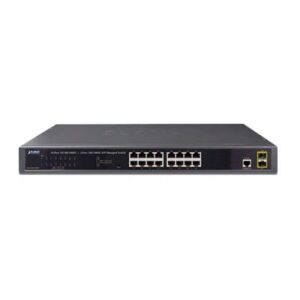 Switch Administrable Capa 2 de 16 Puertos 10/100/1000T con 2...