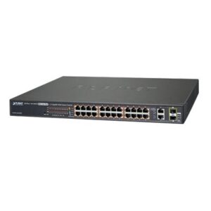 Switch administrable de 24 puertos 10/100TX PoE+ y 2 puertos...