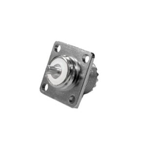 Conector UHF Hembra (SO-239) para Montaje de Chasis con 4 Ho...