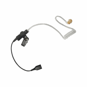 Auricular de tubo acústico transparente con cable de fibra t...
