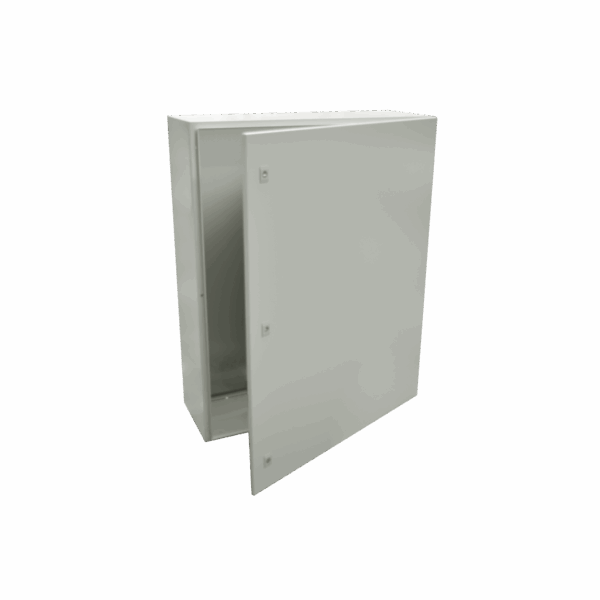 Gabinete de Acero IP66 Uso en Intemperie (800 x 1200 x 400 mm) con Placa Trasera Interior Metálica y Compuerta Inferior Atornillable (Incluye Chapa y Llave).