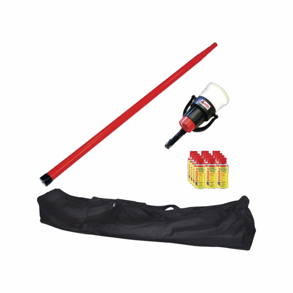Kit De Prueba De Detectores De Humo, Incluye Pértiga Telescópica SOLO-100 4.6m, Dispensador SOLO-330 4", 12 Latas De Humo M8 y Bolsa De Transporte SOLO-604