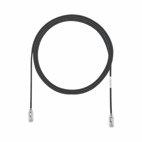 Cable de Parcheo TX6, UTP Cat6, Diámetro Reducido (28AWG), Color Negro, 7ft