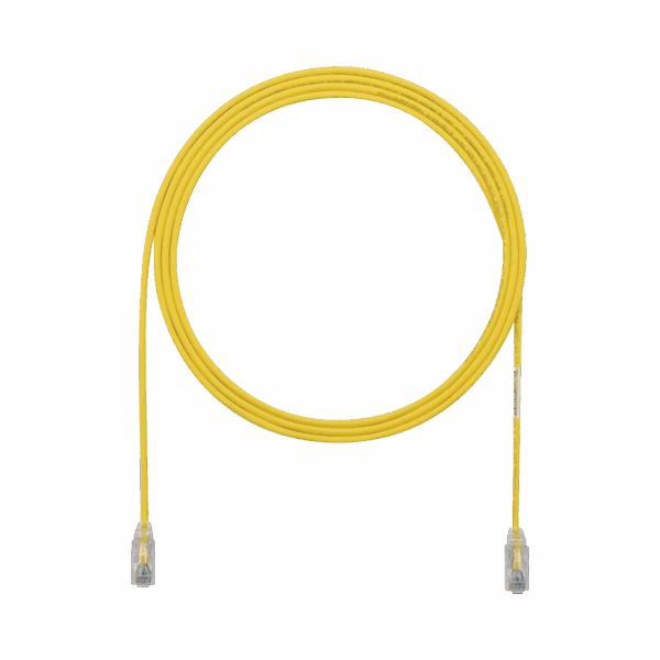 Cable de Parcheo TX6, UTP Cat6, Diámetro Reducido (28AWG), Color Amarillo, 5ft
