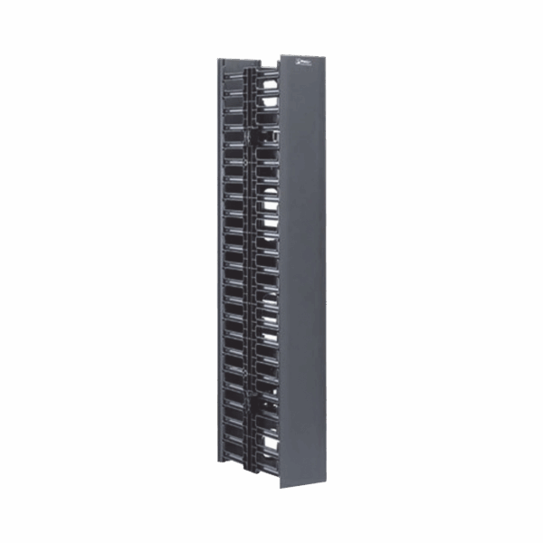 Organizador Vertical NetRunner, Doble (Frontal y Posterior), de 22.5 UR, 4.9in de Ancho, Color Negro