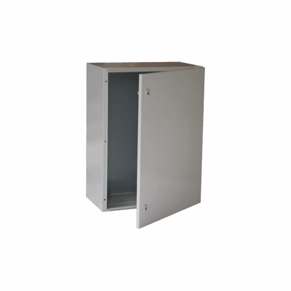 Gabinete de Acero IP66 Uso en Intemperie (400 x 600 x 250 mm) con Placa Trasera Interior Metálica y Compuerta Inferior Atornillable (Incluye Chapa y Llave T).