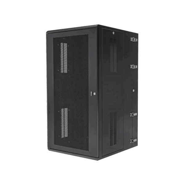 Gabinete PanZone de Montaje en Pared, de 19in, Puerta Ventilada, 26 UR, 635mm de Profundidad, Color Negro