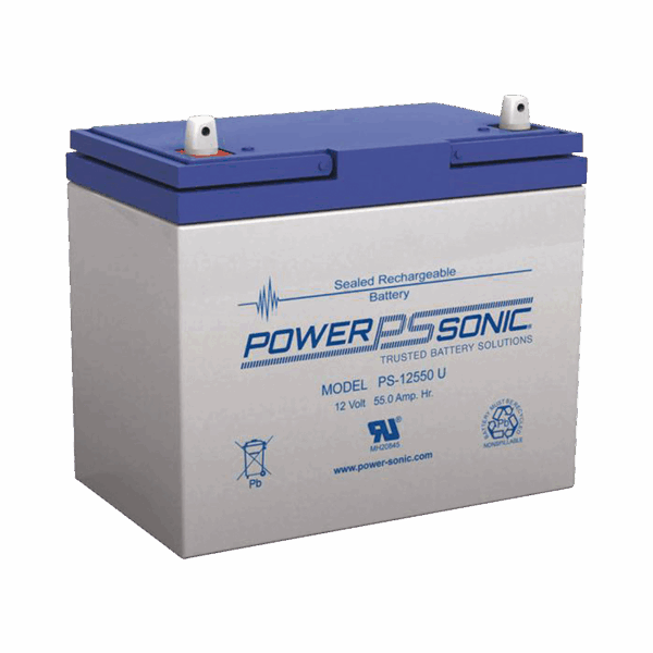 Batería 12V, 55AH, Para Respaldo, Tecnologías AGM/VRLA, 5 Años Vida Útil, Terminales U, Reconocida UL