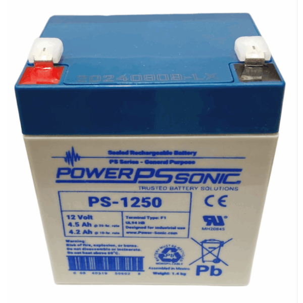 Batería 12V, 4.5AH, Para Respaldo, Tecnologías AGM/VRLA, 5 Años Vida Útil, Terminales F2, Reconocida UL