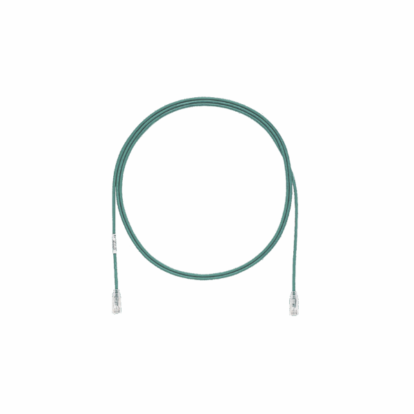 Cable de Parcheo TX6, UTP Cat6, Diámetro Reducido (28AWG), Color Verde, 3ft