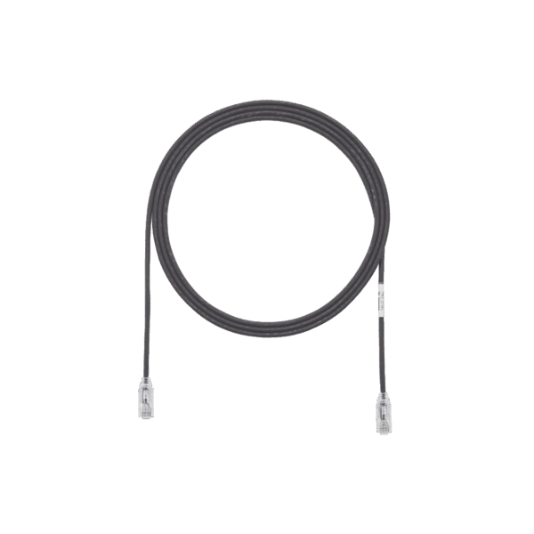 Cable de Parcheo TX6, UTP Cat6, Diámetro Reducido (28AWG), Color Negro, 3ft
