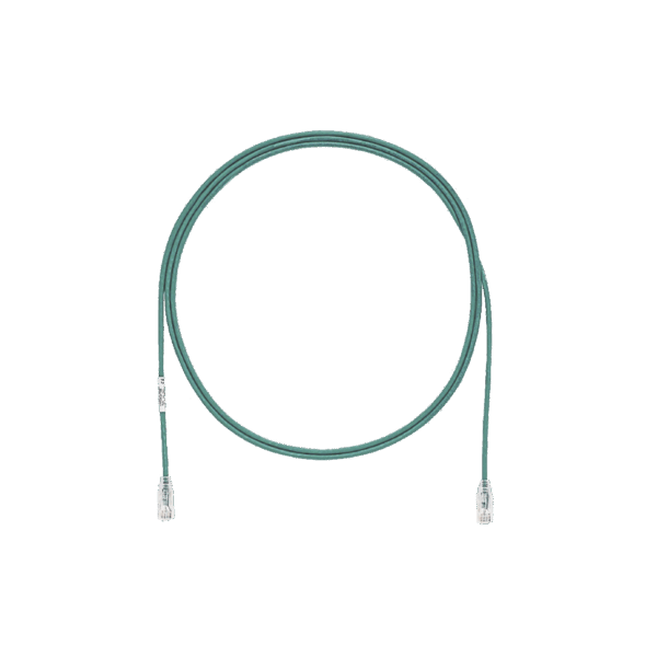Cable de Parcheo TX6, UTP Cat6, Diámetro Reducido (28AWG), Color Verde, 10ft
