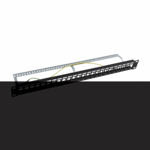 Patch panel modular Blindado (STP) de 24 puertos, con barra ...