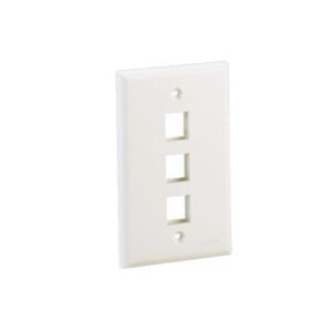 Placa de Pared Vertical, Salida Para 3 Puertos Keystone, Col...