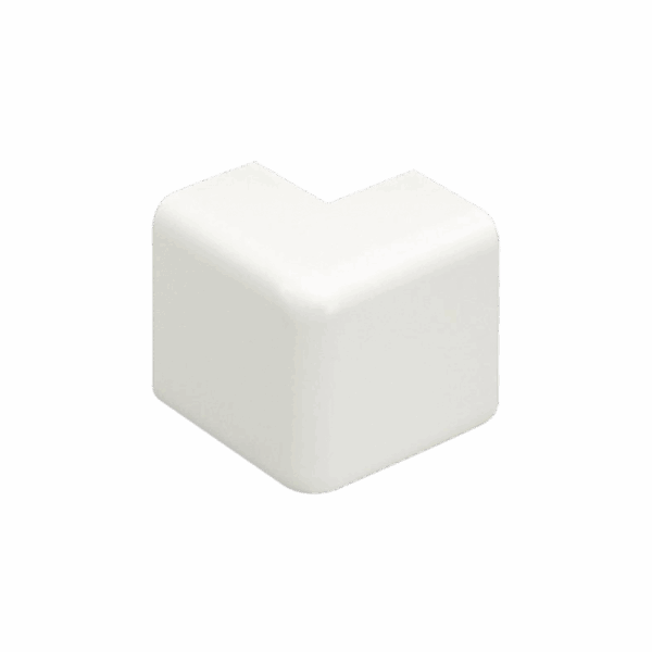Esquinero exterior, para uso con canaleta LD10, material ABS, Color Blanco Mate