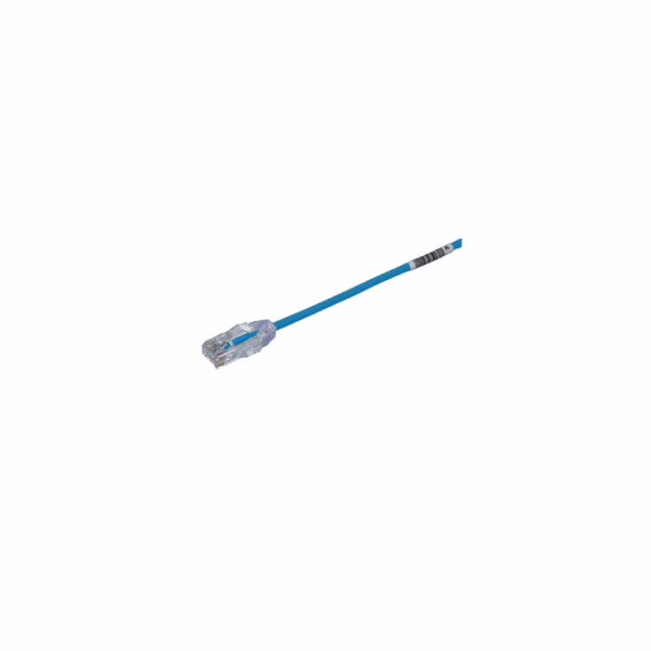 Cable de Parcheo TX6, UTP Cat6, Diámetro Reducido (28AWG), Color Azul, 0.5 m