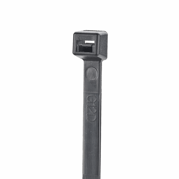 Cincho de Nylon 6.6 StrongHold™,  200mm  largo x 2.5mm ancho, Color Negro, Exterior Resistente a Rayos UV, Paquete de 100pz
