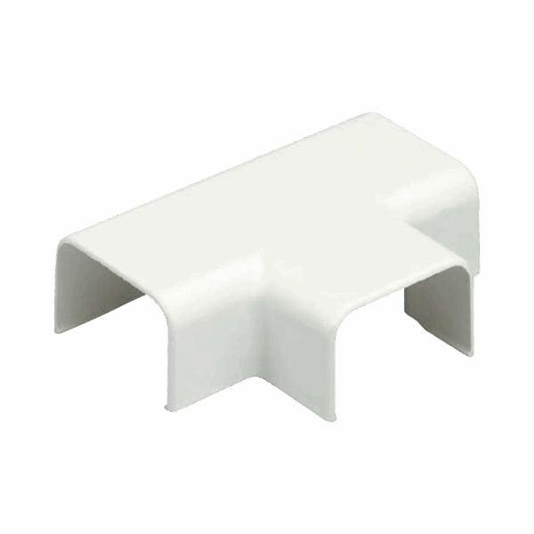 Conexión en "T", para uso con canaleta LD3, material ABS, Color Blanco Mate