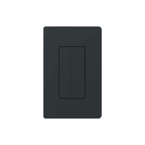 Placa de 6 puertos, color negro night.