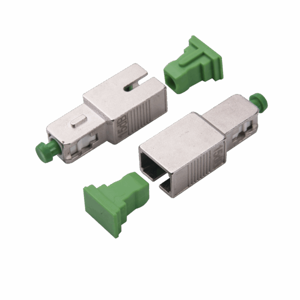 Atenuador óptico macho-hembra con conector SC/APC de 15dB para fibra Monomodo