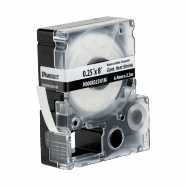 CASSETTE D ETIQUETAS CONTINUA TERMO CONTRACTIL  .25 IN D/ANCHO X 2.4M D/LARGO